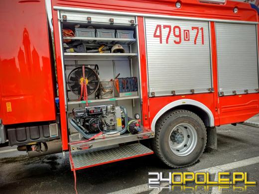 Pożar samochodu na parkingu w Praszce