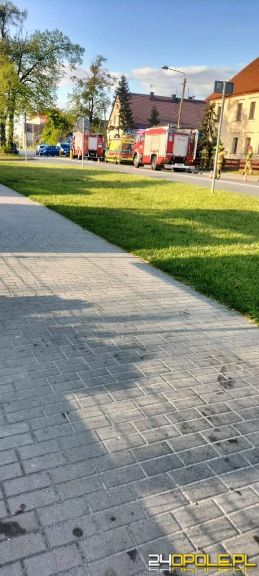 Zderzenie motocykla z samochodem osobowym w Gorzowie Śląskim