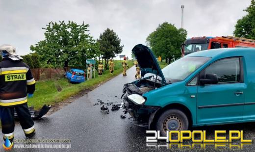 Wypadek w gminie Wołczyn. Poszkodowana kobieta w ciąży