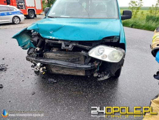 Wypadek w gminie Wołczyn. Poszkodowana kobieta w ciąży