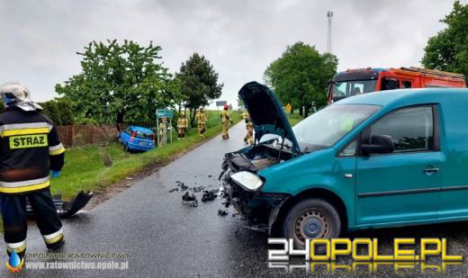 Wypadek w gminie Wołczyn. Poszkodowana kobieta w ciąży
