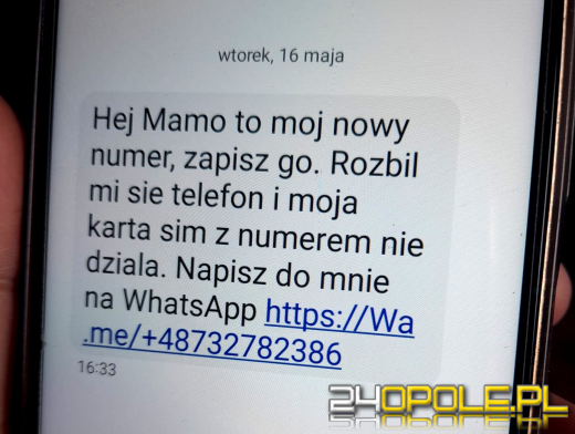 "Mamo zgubiłem telefon, to mój nowy numer, napisz" - Nie klikaj w link!
