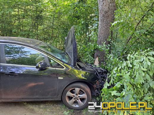 Utrudnienia w powiecie namysłowskim. Samochód osobowy uderzył w drzewo