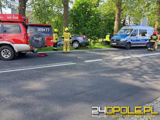 Samochód osobowy wypadł z drogi w Grodźcu