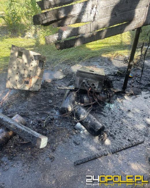 Pożar na terenie tartaku w Dziergowicach. Ogień zauważył strażak
