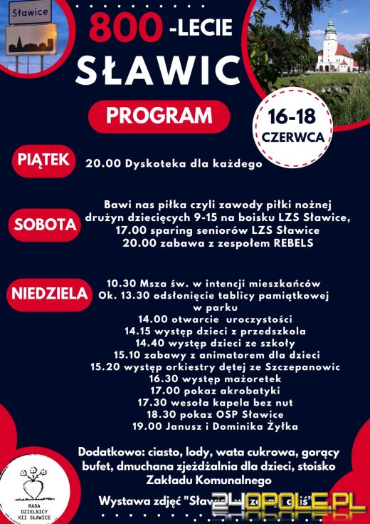 Sławice świętują 800-lecie swojej historii