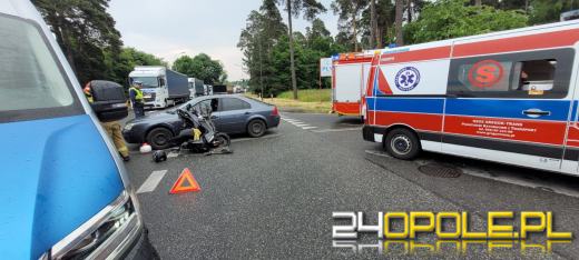 Wypadek z udziałem motocyklisty w Strzelcach Opolskich 
