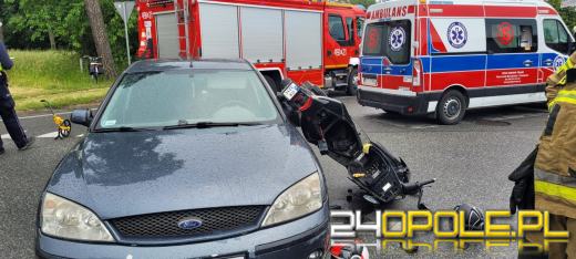 Wypadek z udziałem motocyklisty w Strzelcach Opolskich 