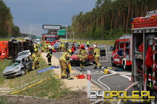 Wielkie ćwiczenia na budowanej obwodnicy Olesna