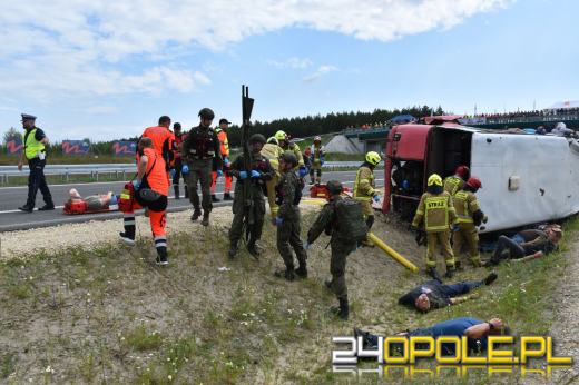 Wielkie ćwiczenia na budowanej obwodnicy Olesna