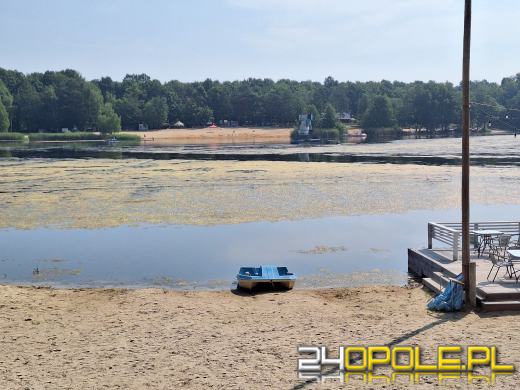 Jezioro średnie w Turawie kwitnie. Trwają prace na wodzie