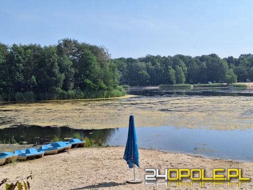 Jezioro średnie w Turawie kwitnie. Trwają prace na wodzie