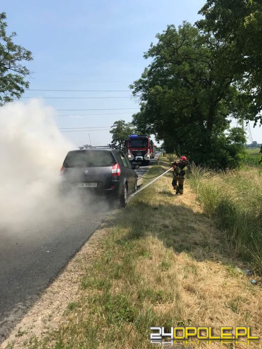 Pożar samochodu osobowego w Namysłowie