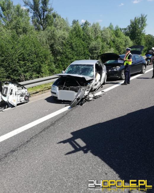 Wypadek 3 samochodów osobowych na obwodnicy Kędzierzyna-Koźla