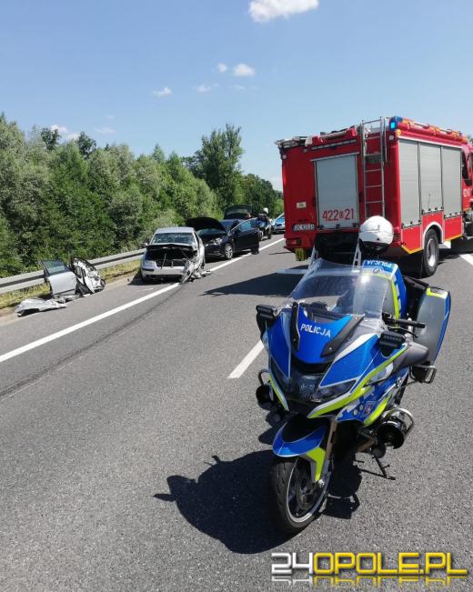 Wypadek 3 samochodów osobowych na obwodnicy Kędzierzyna-Koźla