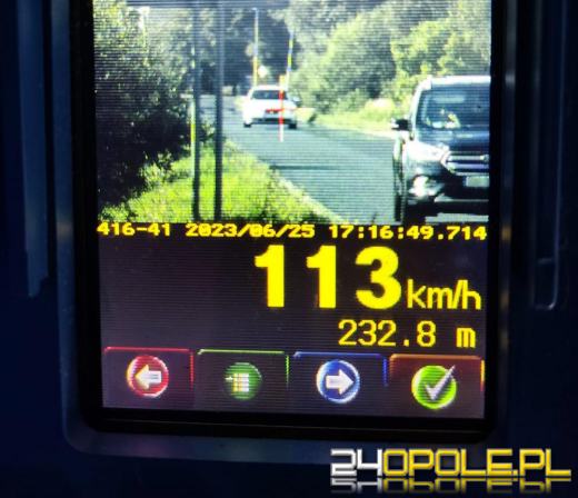 Za zbyt szybką jazdę stracił prawo jazdy