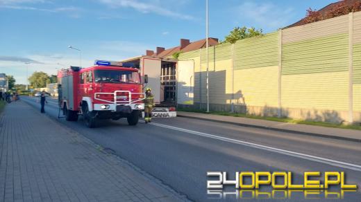 Pożar opony w samochodzie ciężarowym. Zdarzenie mogło mieć fatalne skutki