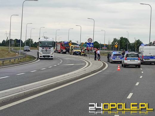 Wypadek motocyklisty na obwodnicy Niemodlina