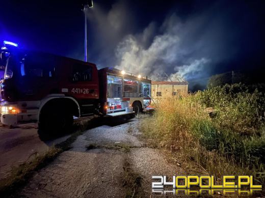 Pożar stodoły w Gogolinie. Strażacy 5 godzin walczyli z ogniem