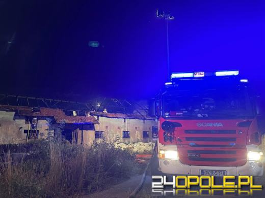 Pożar stodoły w Gogolinie. Strażacy 5 godzin walczyli z ogniem