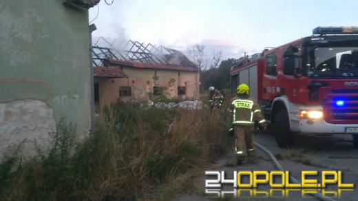 Pożar stodoły w Gogolinie. Strażacy 5 godzin walczyli z ogniem