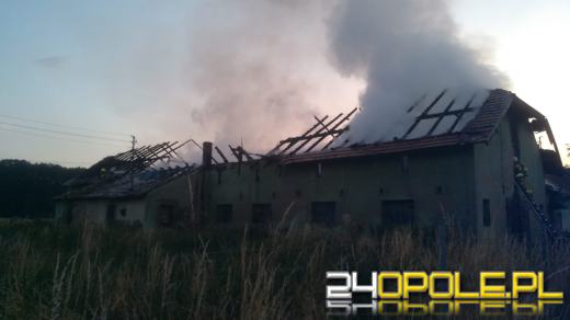 Pożar stodoły w Gogolinie. Strażacy 5 godzin walczyli z ogniem