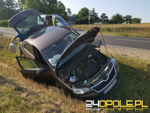 Kierowca zasnął i doprowadził do czołowego zderzenia w powiecie strzeleckim