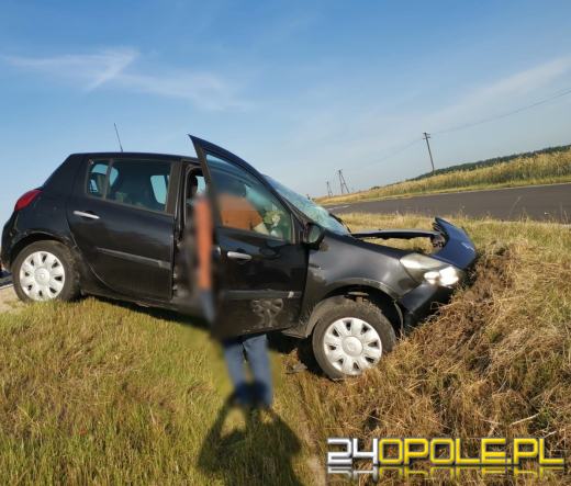 Kierowca zasnął i doprowadził do czołowego zderzenia w powiecie strzeleckim