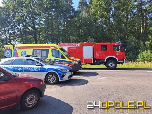 Czołowe zderzenie pojazdów na dw 494