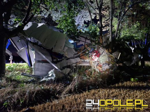 Kierujący ciężarówką wpadł do rowu w powiecie strzeleckim