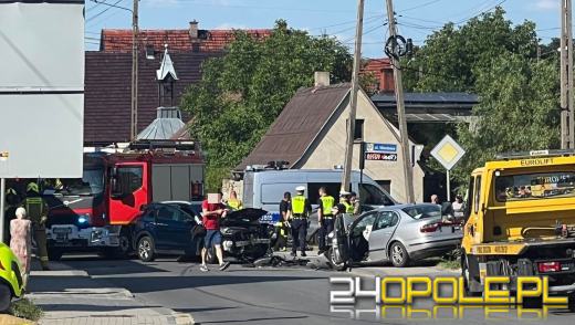 Wypadek w Strzelcach Opolskich spowodował duże utrudnienia dla kierowców