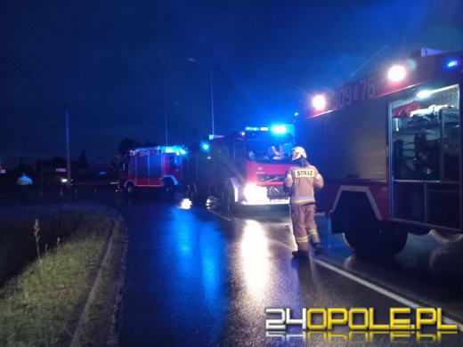 Samochód wypadł z drogi i uderzył w słup