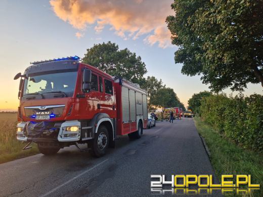 Wypadek 2 samochodów osobowych na trasie Jakubowice-Krzyków