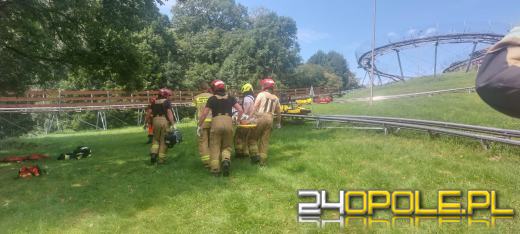 Wypadek na grawitacyjnej zjeżdżalni w Górze św. Anny