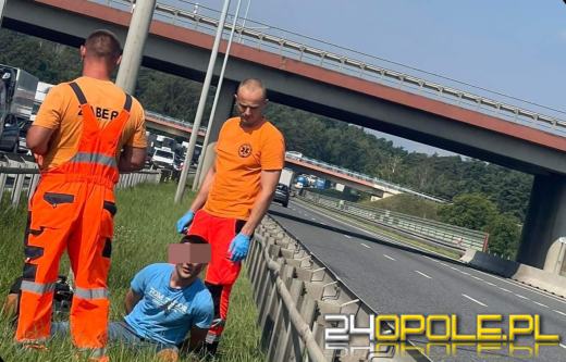 Zderzenie pojazdów i "bójka" na A4