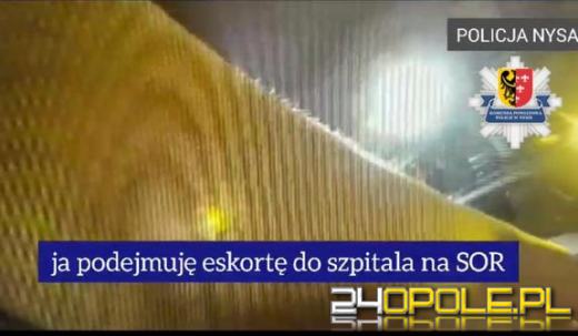 Zatrzymali BMW do kontroli, policjanci eskortowali pojazd na SOR w Nysie