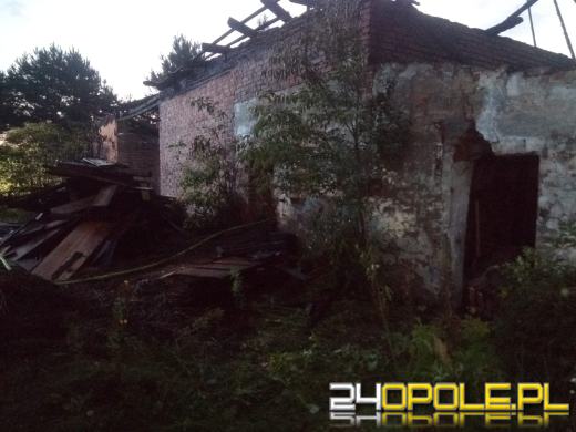 Pożar opuszczonej stodoły w miejscowości Wąsice