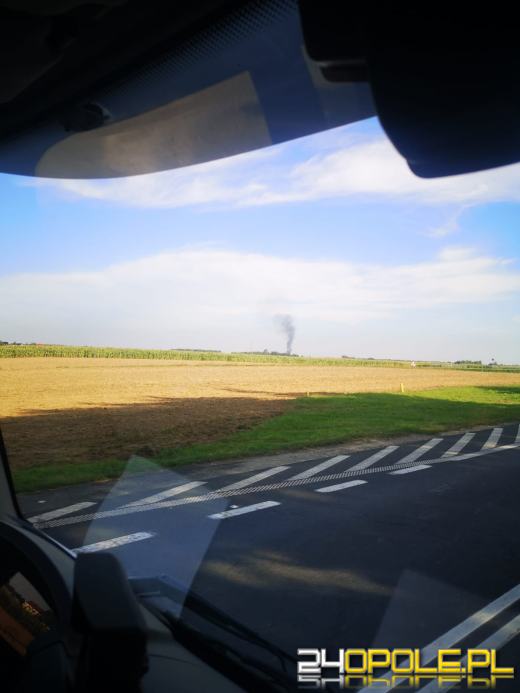 Pożar samochodu osobowego na autostradzie A4