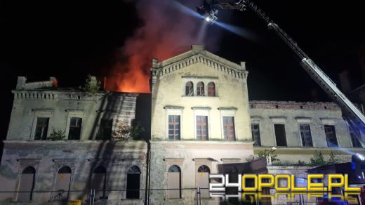 Pożar zabytkowego dworca w Głubczycach