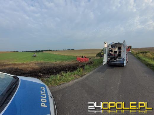 Potrącenie rowerzysty przez samochód osobowy. Lądował śmigłowiec LPR