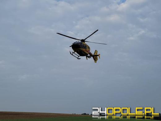 Potrącenie rowerzysty przez samochód osobowy. Lądował śmigłowiec LPR