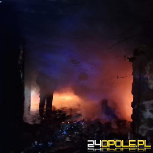 Nocna akcja strażaków w Kędzierzynie-Koźlu. Płonął pustostan
