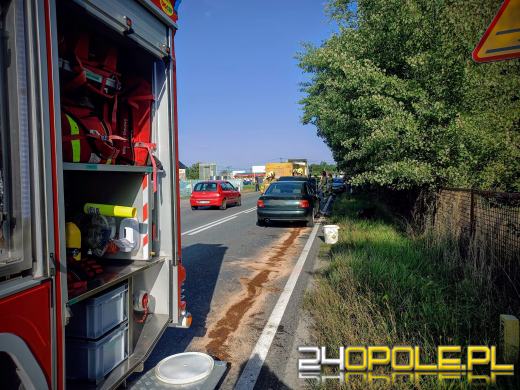 Zderzenie osobówek w Praszce