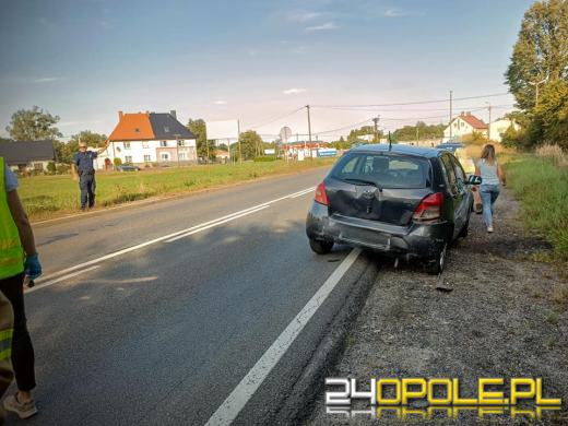 Zderzenie osobówek w Praszce