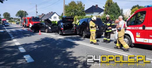 Zderzenie trzech samochodów w Walidrogach