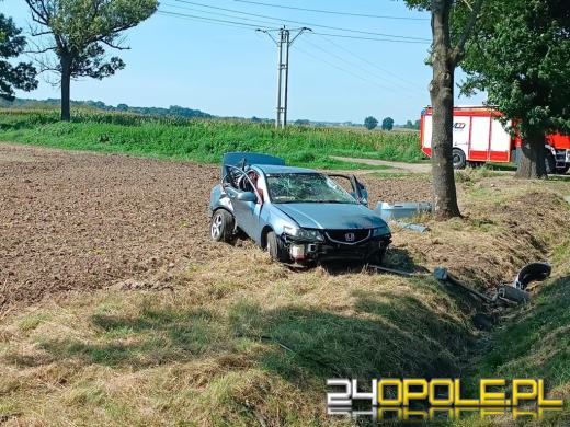 Nietrzeźwy 39-latek rozbił auto na drzewie i uciekł