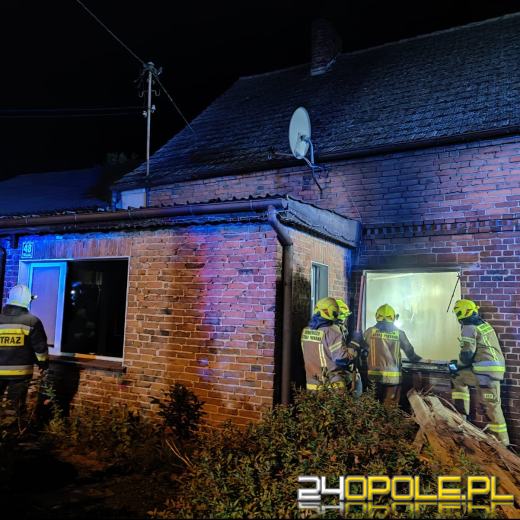 Pożar budynku jednorodzinnego w miejscowości Bażany