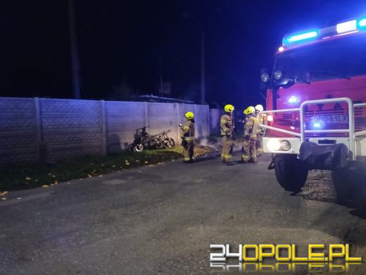 Strażacy z Antoniowa interweniowali do pożaru jednośladu