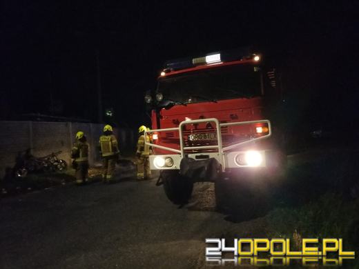 Strażacy z Antoniowa interweniowali do pożaru jednośladu
