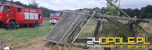Podczas prac rozbiórkowych, ambona myśliwska spadła na mężczyznę